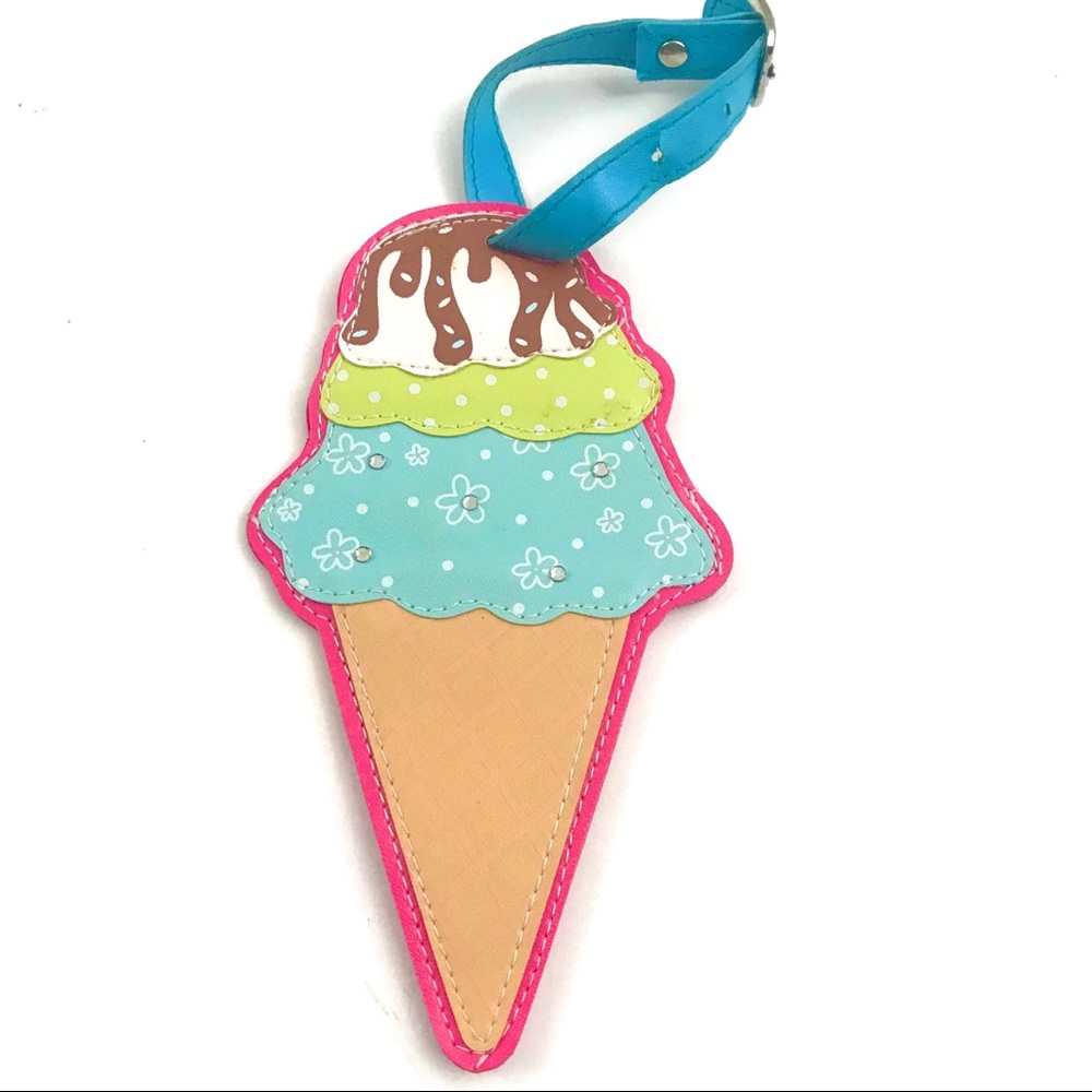 Ice Cream Cone with Sprinkles Luggage Tag Quirky